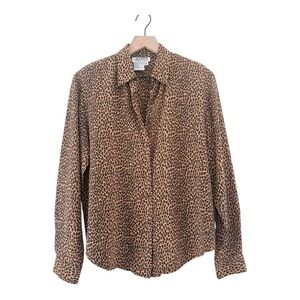 Allison Taylor Animal Print Silk Blouse